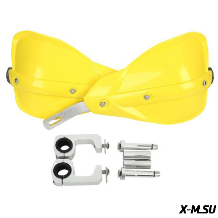 Защита рук OTOM тип 1 подходит на руль 22-28 мм, Желтый