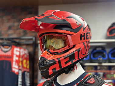 Шлем кроссовый HETOSHI OF836 EXOSS CROSS PRO MX289 цв.Красный с черными вставками Матовый р.XXL