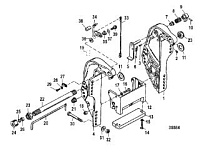 Кронштейн транца (электрический) 2-Х ТАКТНОГО ПЛМ MERCURY 55 Серийный номер от 0G590000 до 0G760299