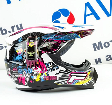 Шлем кроссовый Tiane Progrip Star, Белый