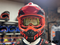 Шлем кроссовый HETOSHI OF836 EXOSS CROSS PRO MX289 цв.Красный с черными вставками Матовый р.L