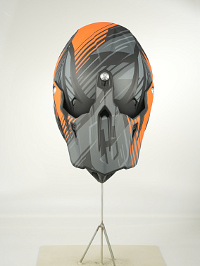 Шлем кроссовый HETOSHI OF836 EXOSS CROSS PRO MX289 цв.Черно-серо-оранжевый Матовый р.L