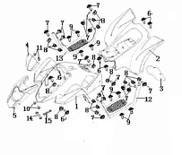 Облицовка корпуса КВАДРОЦИКЛА STELS ATV 50 C
