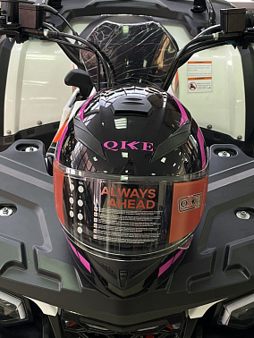 Шлем интеграл HETOSHI цв. Черный с розовыми вставками р.L