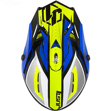 Козырек для шлема JUST1 J38 BLADE синий/Hi-Vis желтый/черный