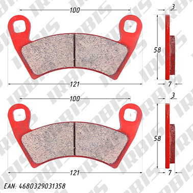 Колодки тормозные дисковый POLARIS RZR, RANGER (перед)