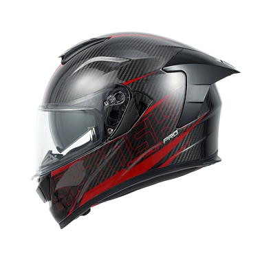 Шлем интеграл карбоновый HETOSHI FF936 CARBON RED WHITE р.S