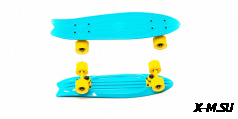Скейтборд KROSTEK 22&quot; пластик PC22 #11 / BLUE / YELOW