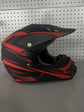 Шлем кроссовый HETOSHI XD1-186 цв. Черно-красный  р. L