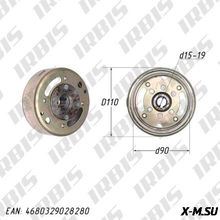 Ротор генератора 152QMI,157QMJ (GY6) (8-12 кат.)