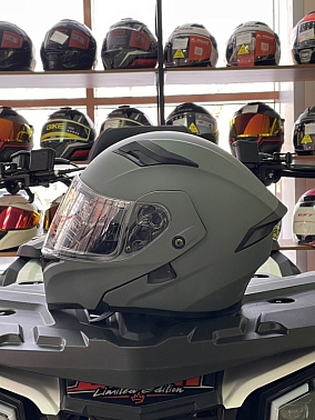 Шлем модуляр HETOSHI OIKE цв. Черно-серый р.XL