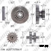 Шестерни электростартера 162FMJ,163FML SH(XY) (CG125-150)