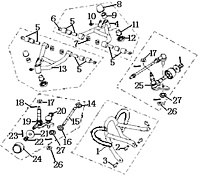 Передняя подвеска КВАДРОЦИКЛА STELS ATV 50 C