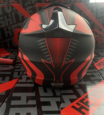 Шлем кроссовый HETOSHI XD1-186 цв. Черно-красный  р. L