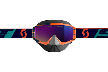Очки HUSTLE SNOW CROSS orange/blue enhancer teal