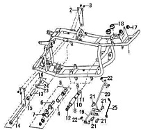 Рама КВАДРОЦИКЛА STELS ATV 50 C