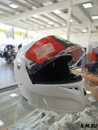 Шлем модуляр HETOSHI X-202 (светополоса,USB-кабель,встр.батарея) цв. Белый р.S  